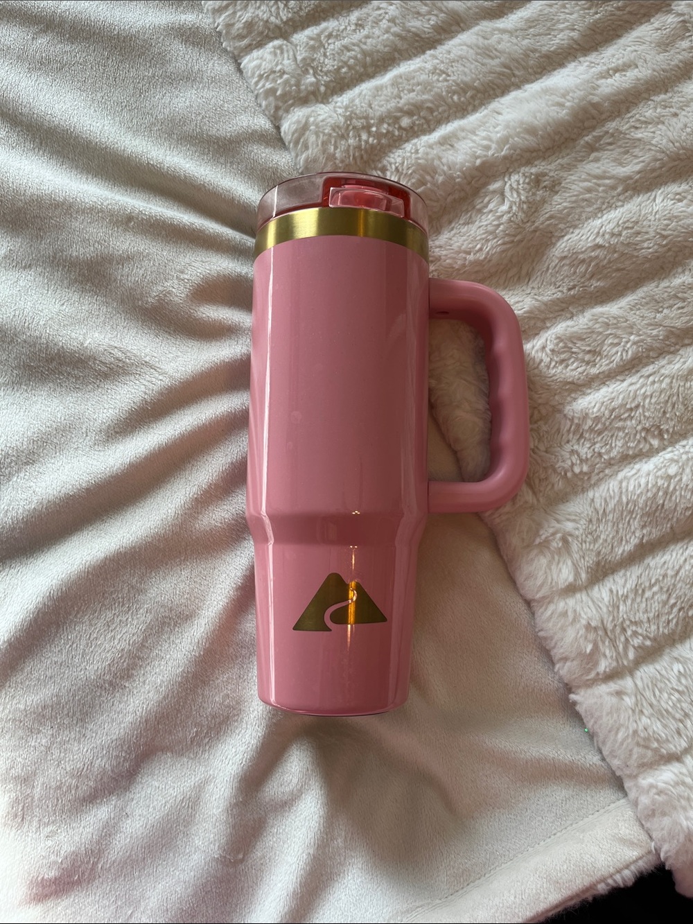 Shiny Pink Insulated Travel Mug with Handle by Ozark trail